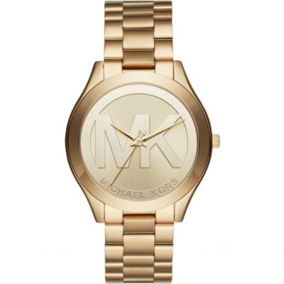 Michael Kors Ladies Watch Slim Runway Gold Watch - MK3739